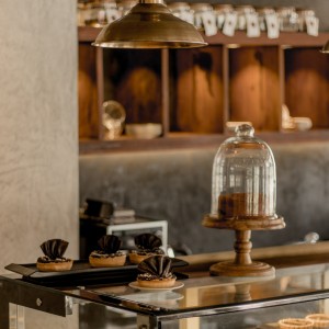 A frame capturing the pallete behind the counter